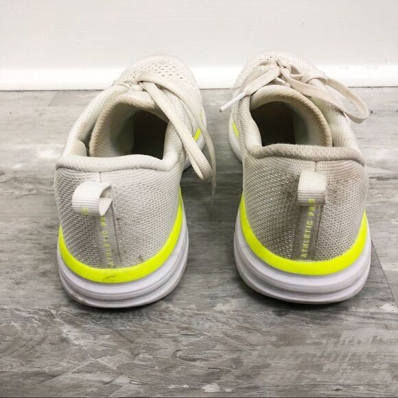 APL | TechLoom Pro Shoes White Sparkly with Neon Yellow Sneakers Women’s Size 9 - Picture 8 of 12